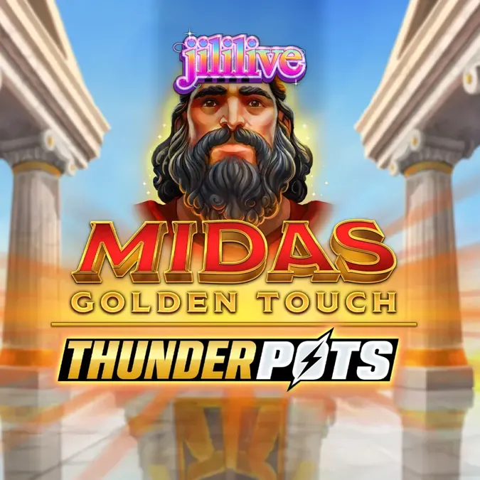 Midas Golden Touch: Thunder Pots স্লট গেমের একটি দৃশ্য যেখানে গোল্ডেন থিম এবং বোনাস চেস্ট দেখা যাচ্ছে